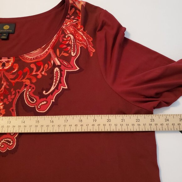 JM Collection Women's Long Knit Top Scoop Neck 3/4 Sleeve Size XXL. - Picture 9 of 11